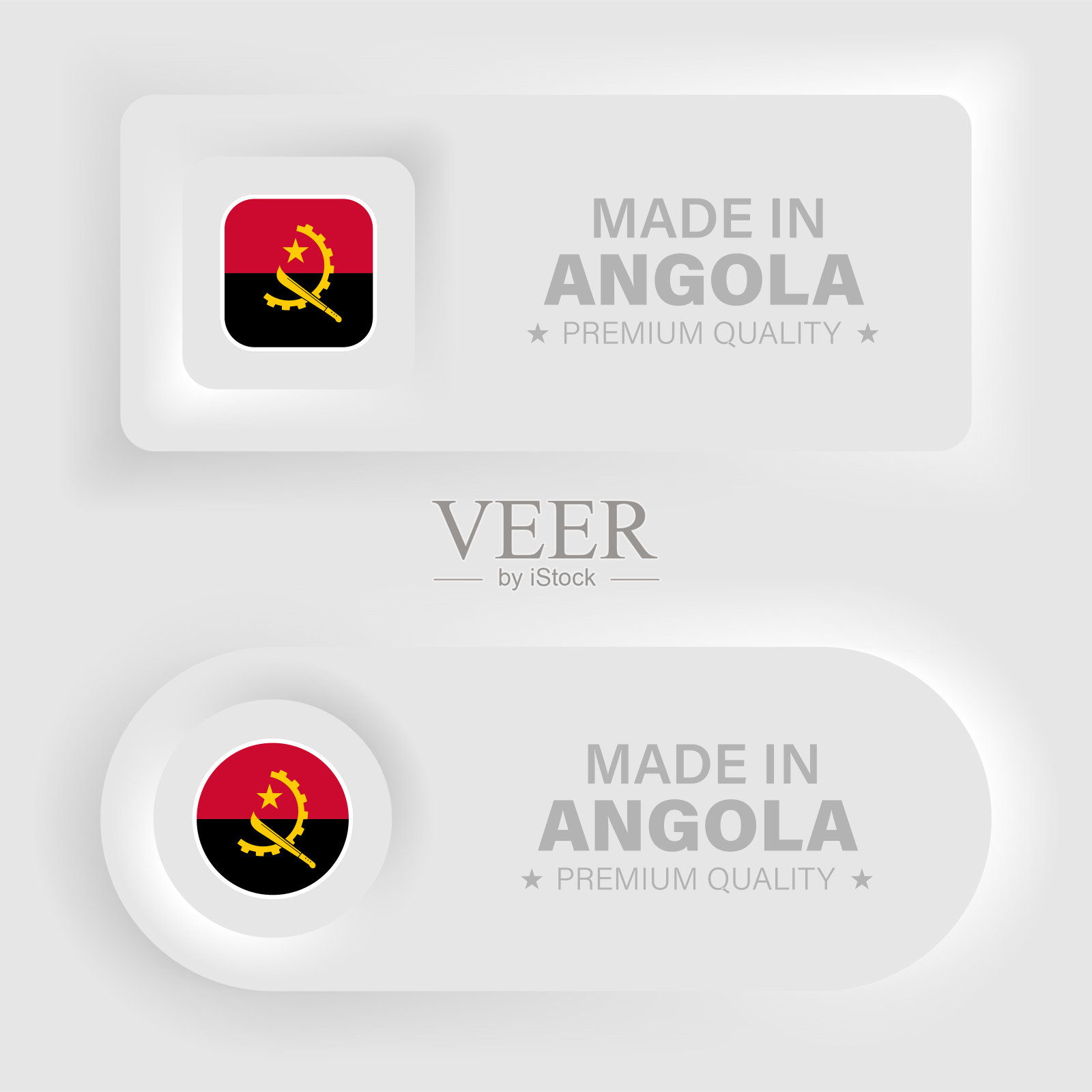 在安哥拉制作图形和标签集。插画图片素材