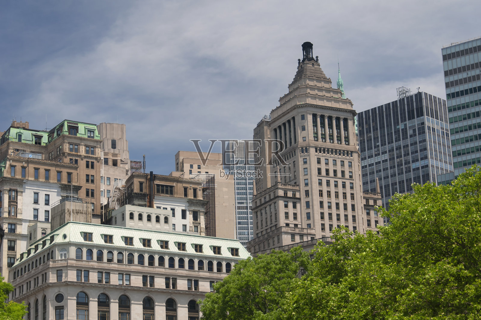 纽约曼哈顿下城的城市景观照片摄影图片