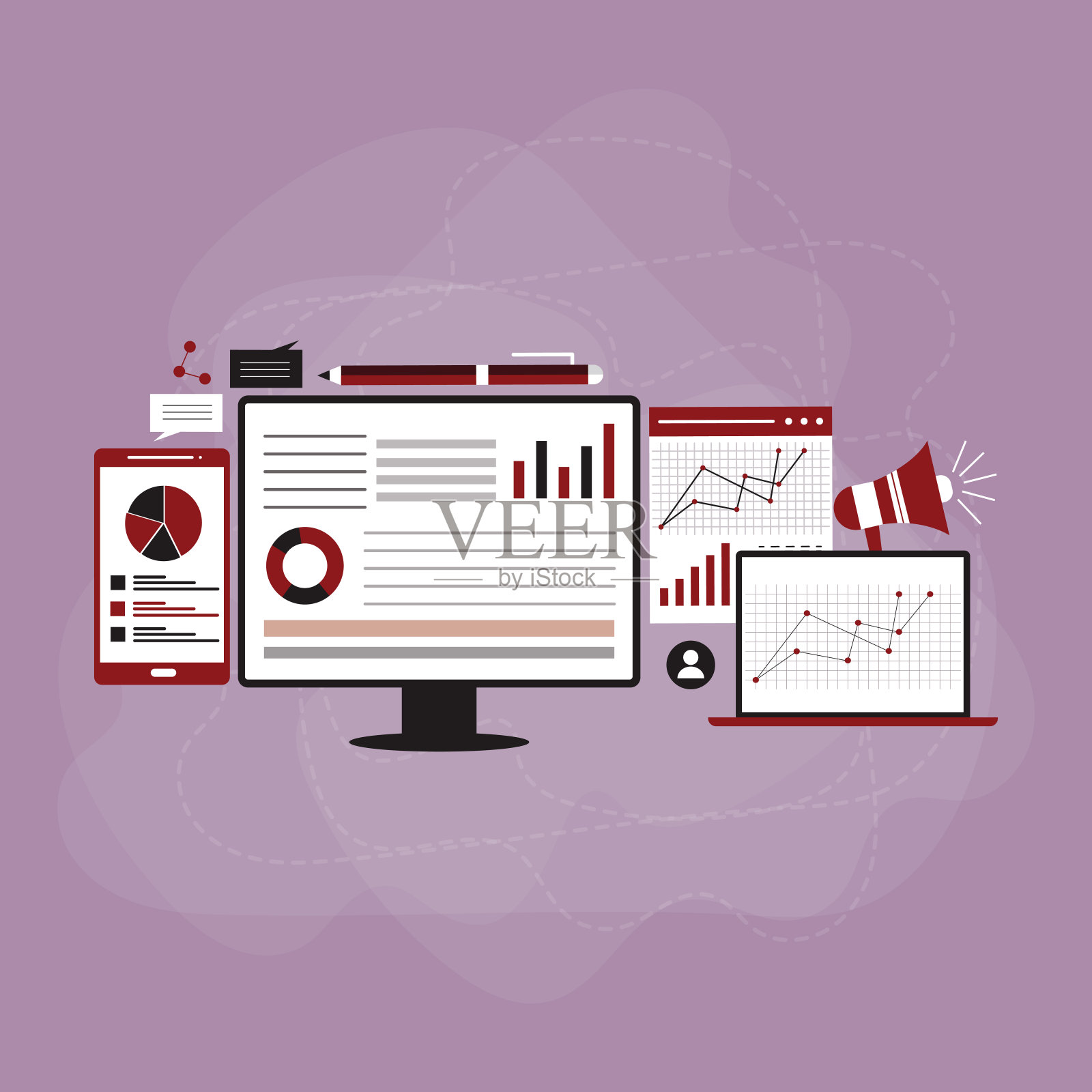 市场优化插画图片素材