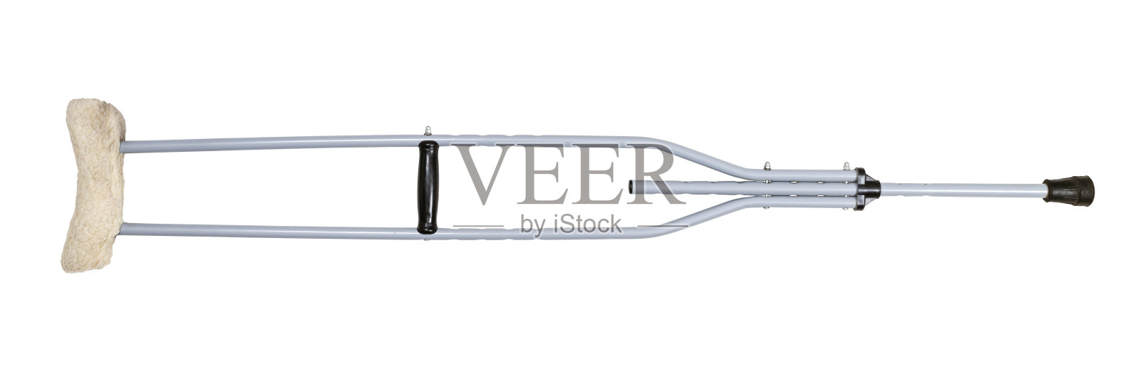 单钢下臂拐杖孤立在白色照片摄影图片