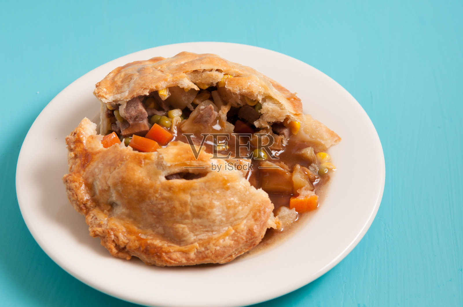 肉汁牛肉派照片摄影图片