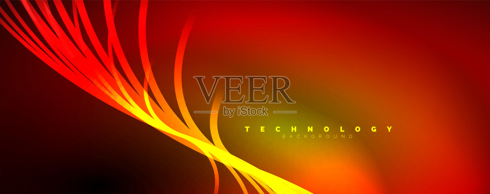 霓虹灯闪闪发光抽象线条,光束概念抽象背景。矢量插图壁纸,横幅,背景,卡片,书籍插图,登陆页插画图片素材