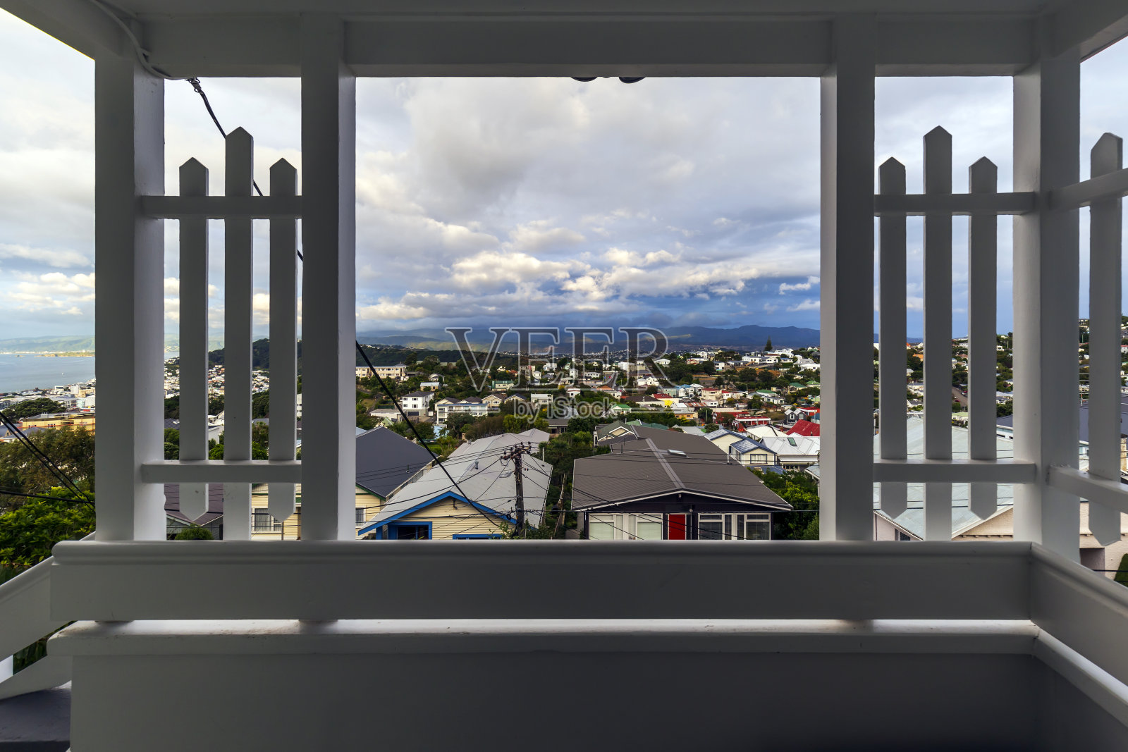 新西兰惠灵顿市美丽的一天照片摄影图片