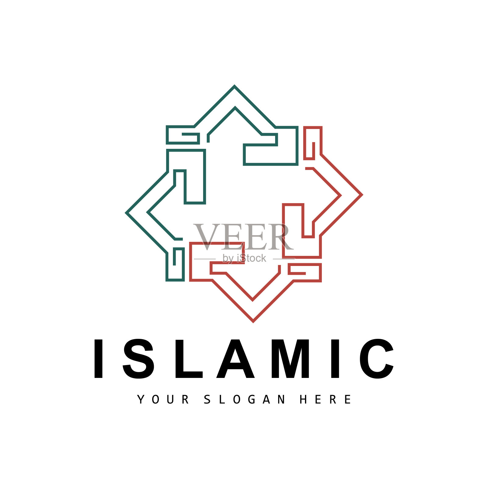 清真寺标志,矢量伊斯兰,伊斯兰日斋月设计,开斋节,和古尔邦节插画图片素材