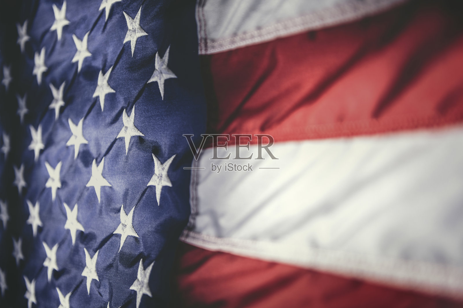 带有条纹和星星的美国国旗特写照片摄影图片