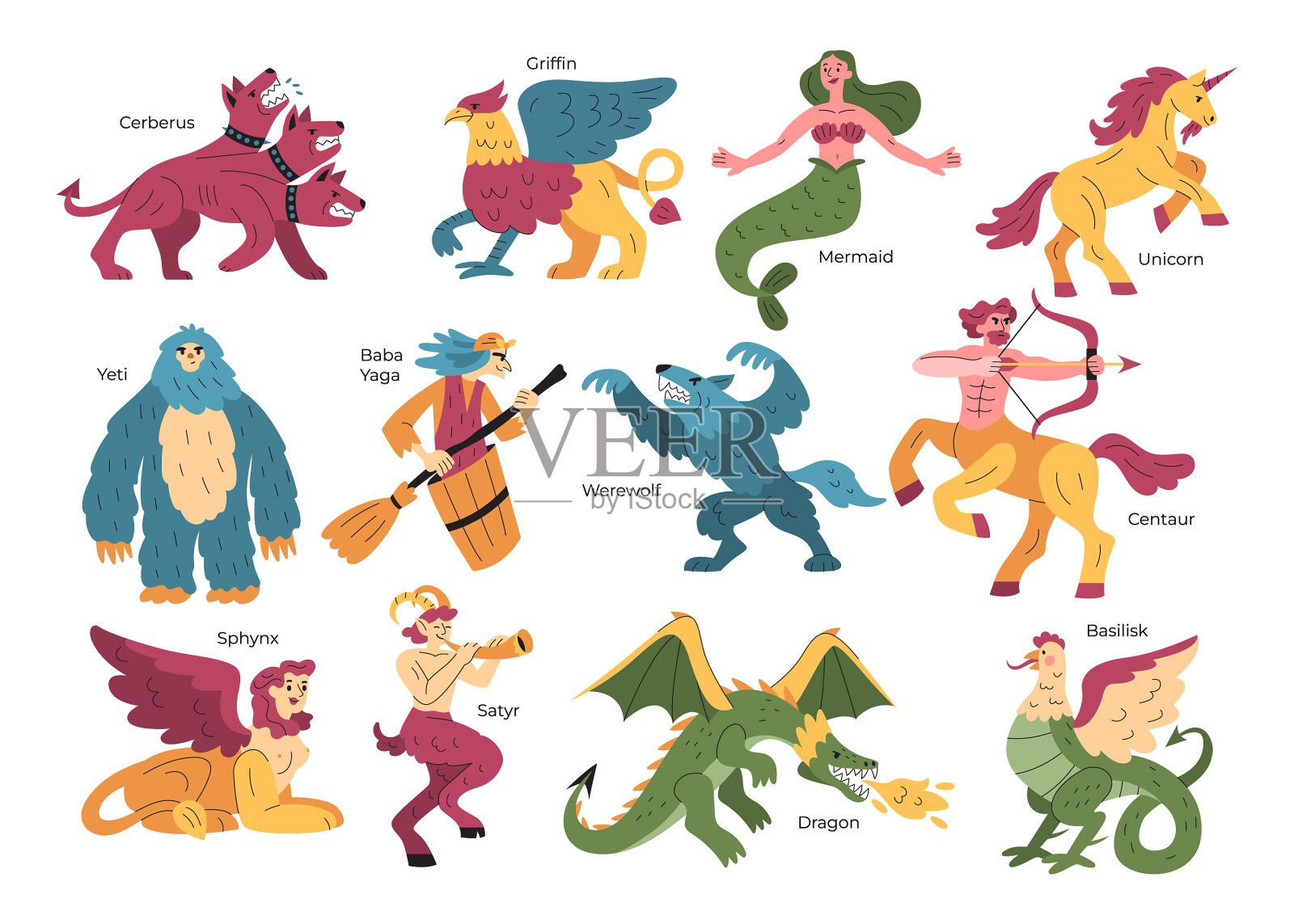 神话人物设定插画图片素材