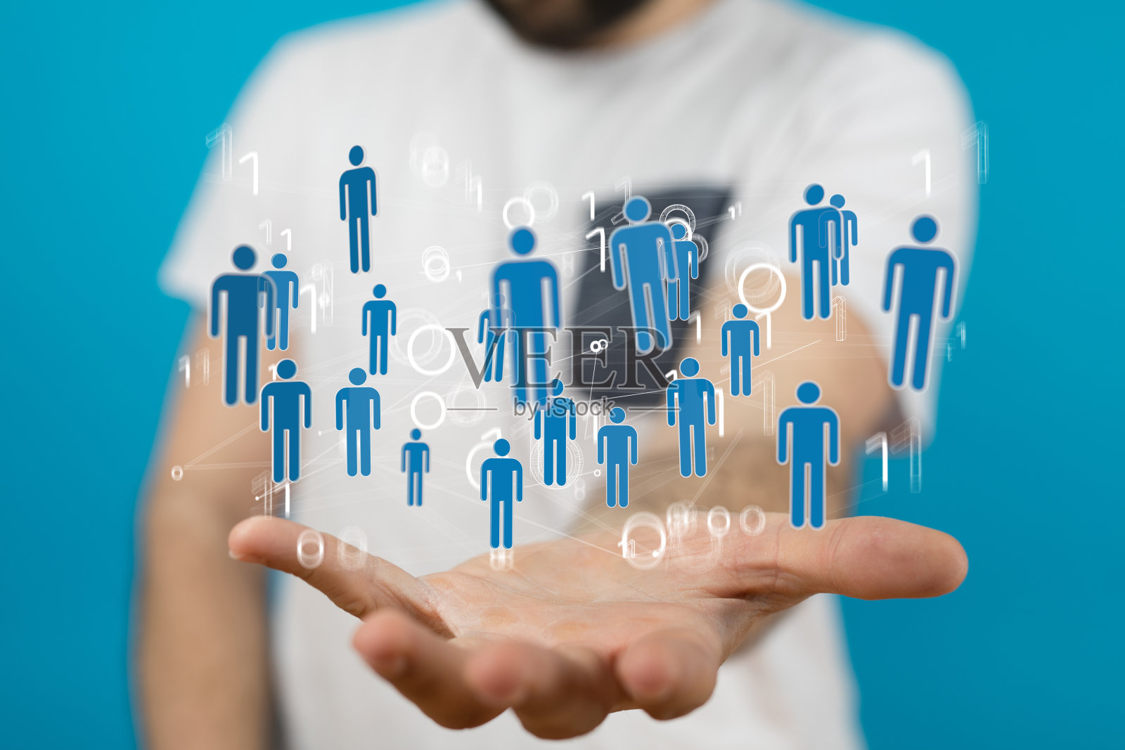 3D渲染商务人士社交网络方案照片摄影图片