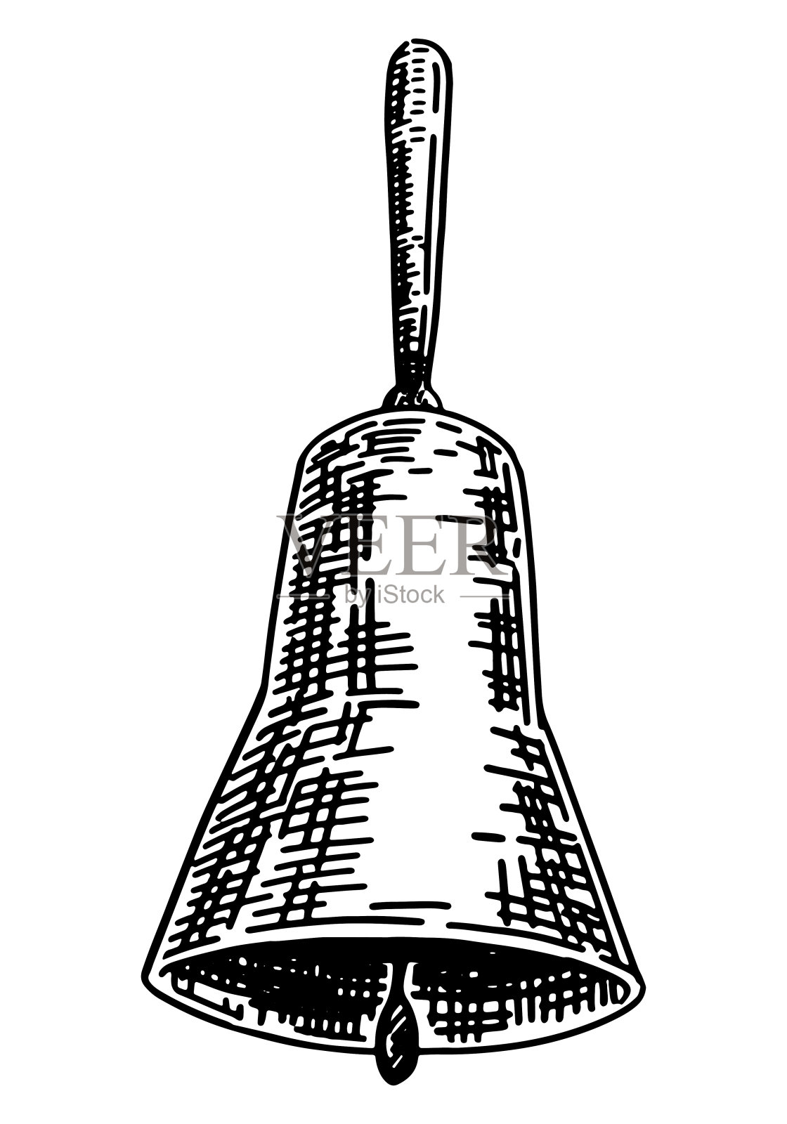 挂钟的涂鸦。学校属性概述。手绘矢量插图。单独的剪纸孤立在白色。插画图片素材