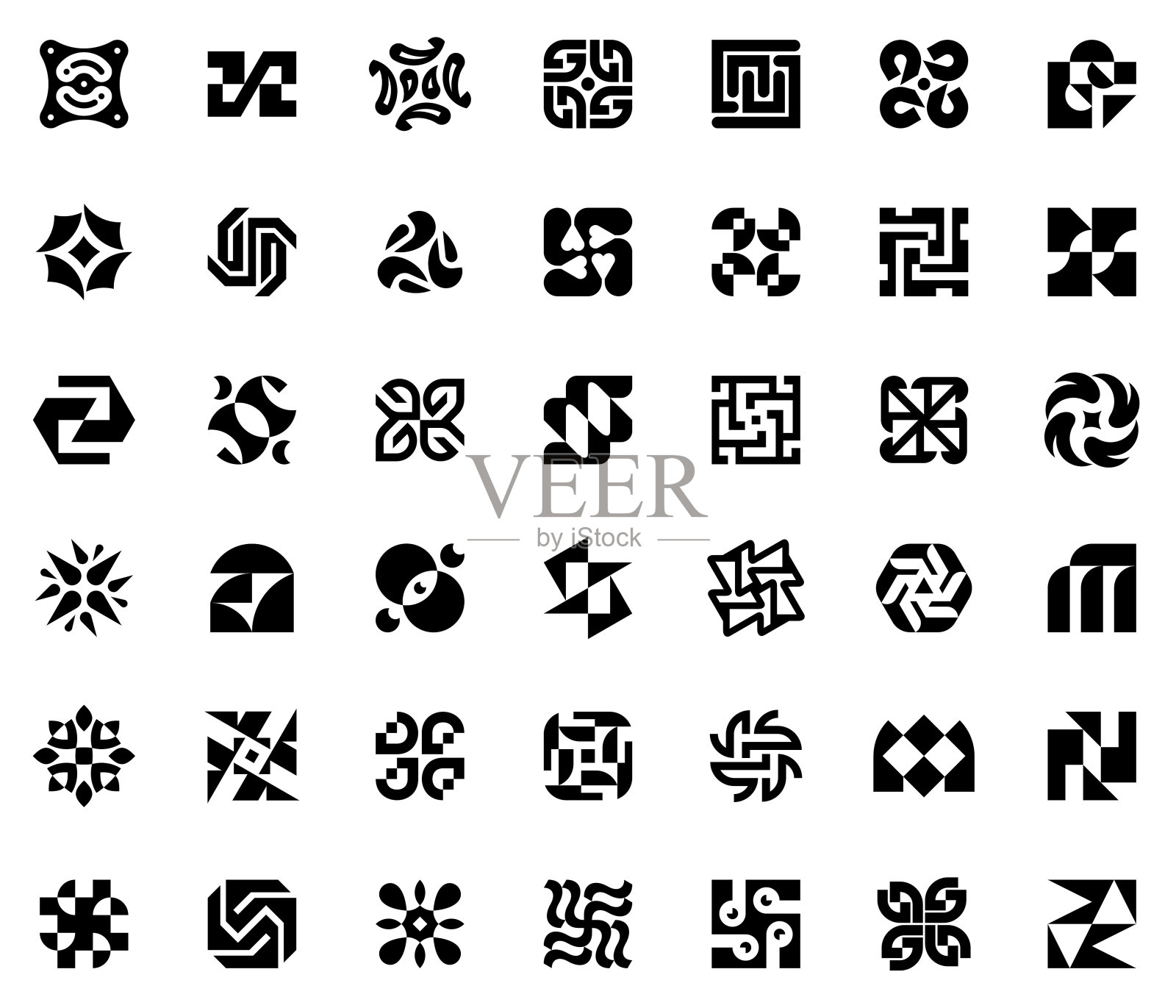 抽象标志大型收藏插画图片素材