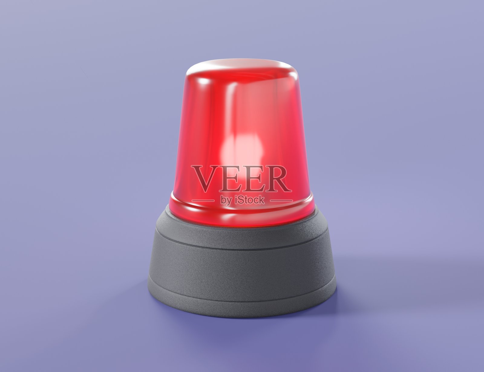 逼真的闪烁信标图标在浅蓝色隔离背景安全主题插图3d渲染照片摄影图片