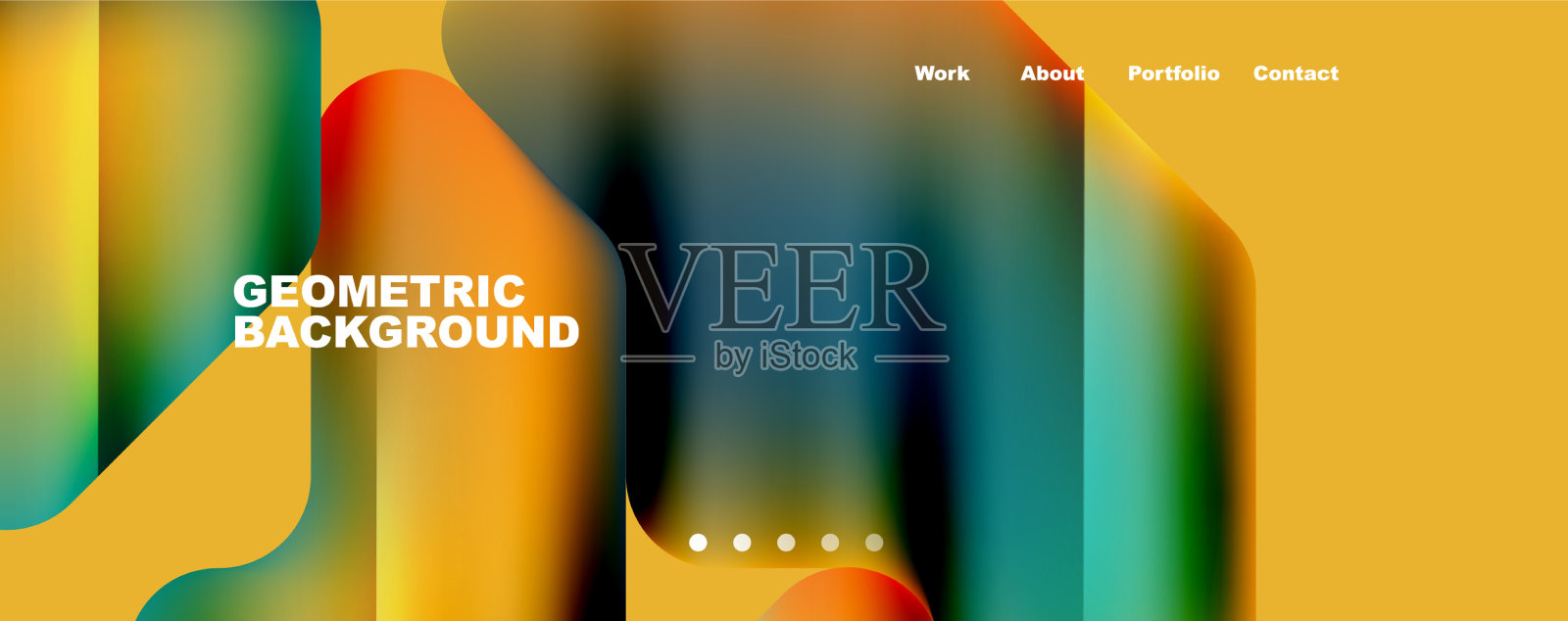 新潮极简几何构图插画图片素材