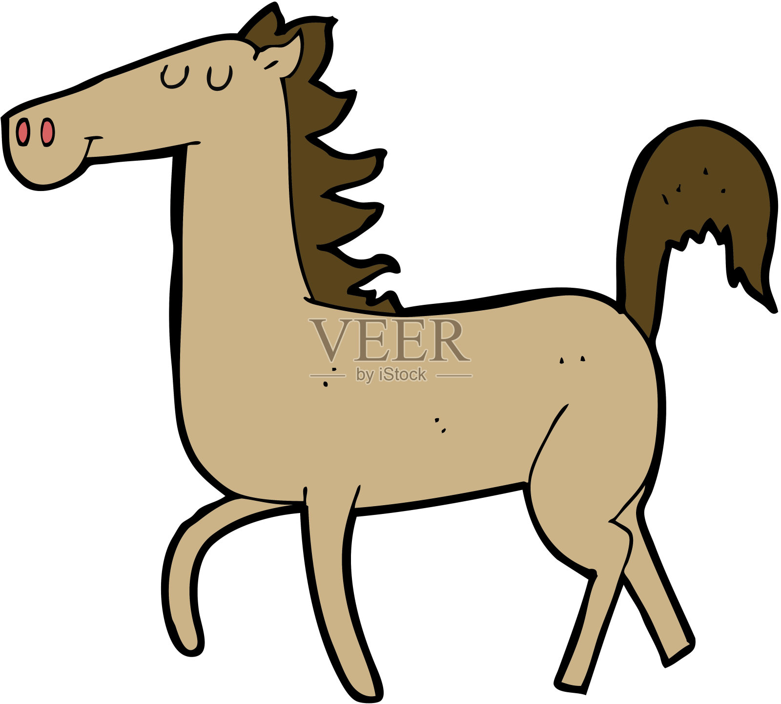 卡通马插画图片素材