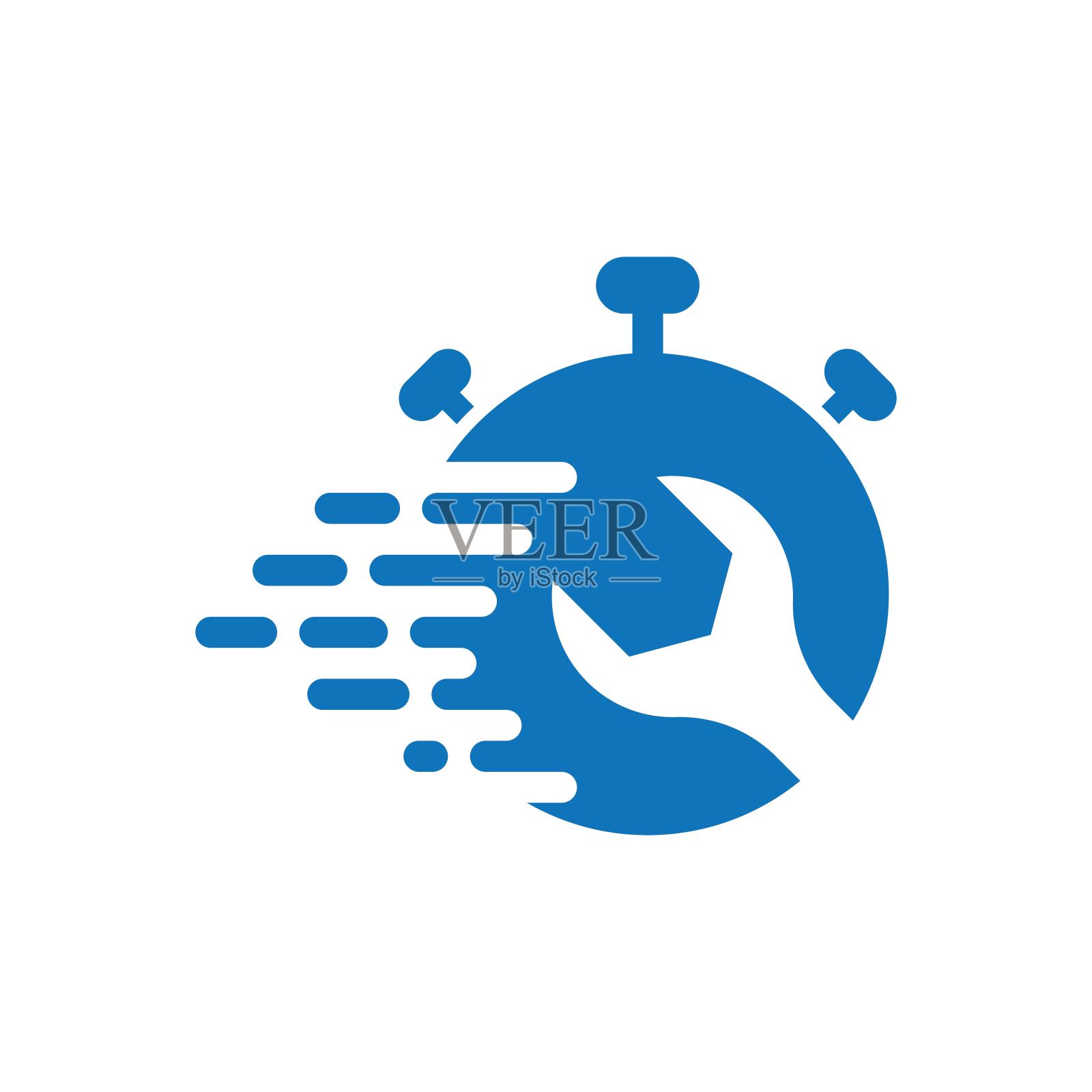 快速服务标志图像说明插画图片素材