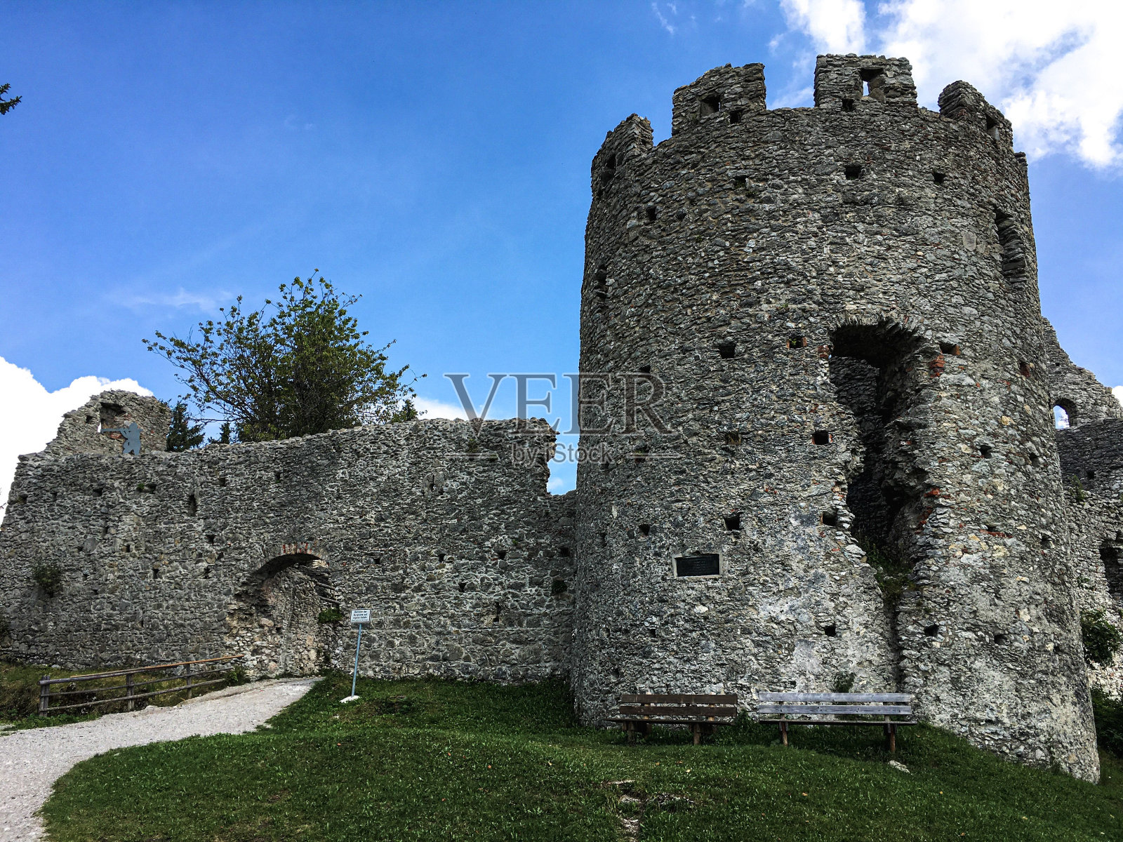 德国巴伐利亚的城堡废墟照片摄影图片