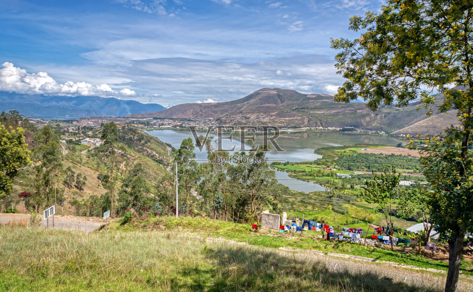 Yahuarcocha湖,厄瓜多尔照片摄影图片
