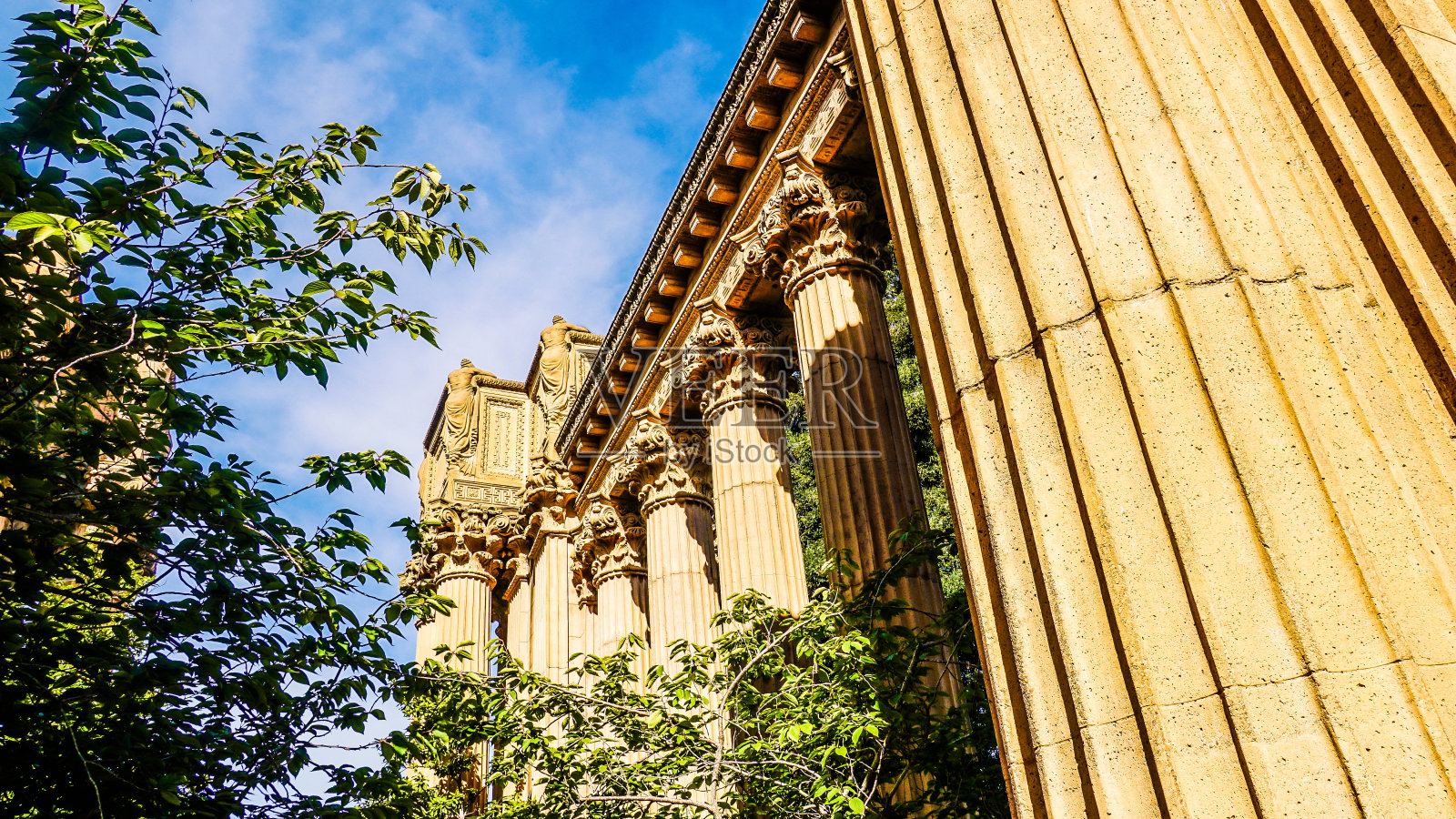 旧金山美术馆的低角度拍摄照片摄影图片