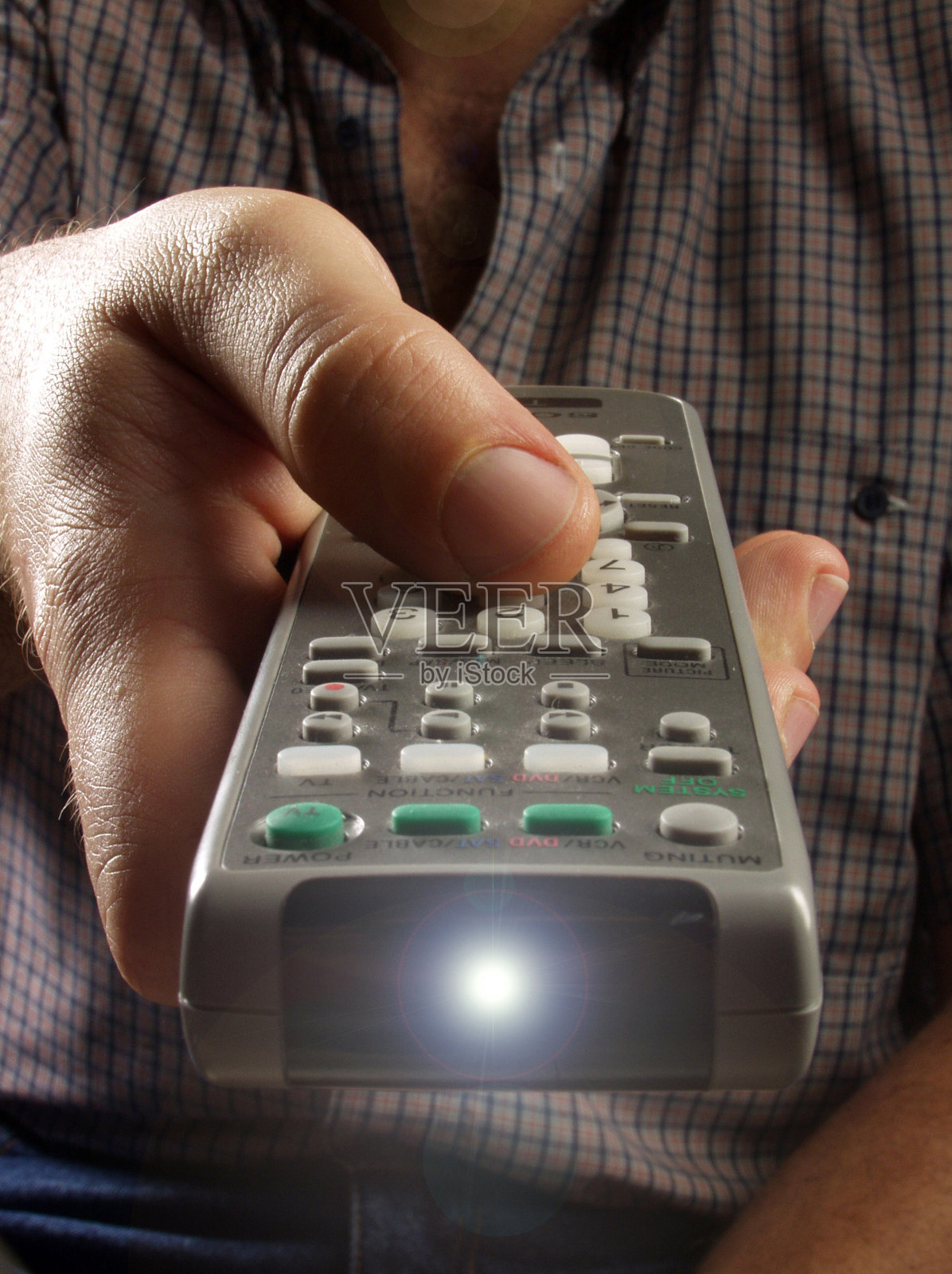 手持遥控器。照片摄影图片