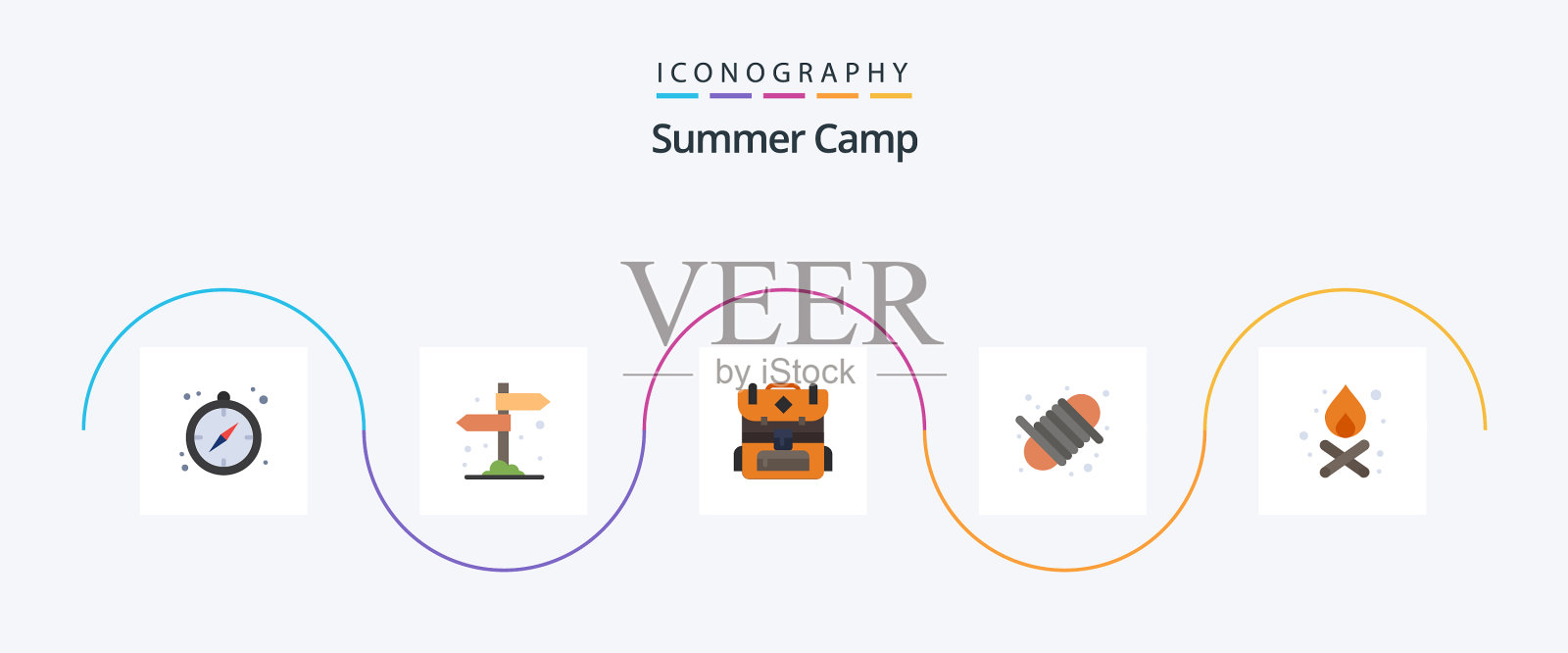夏令营公寓5图标包包括营火图标素材