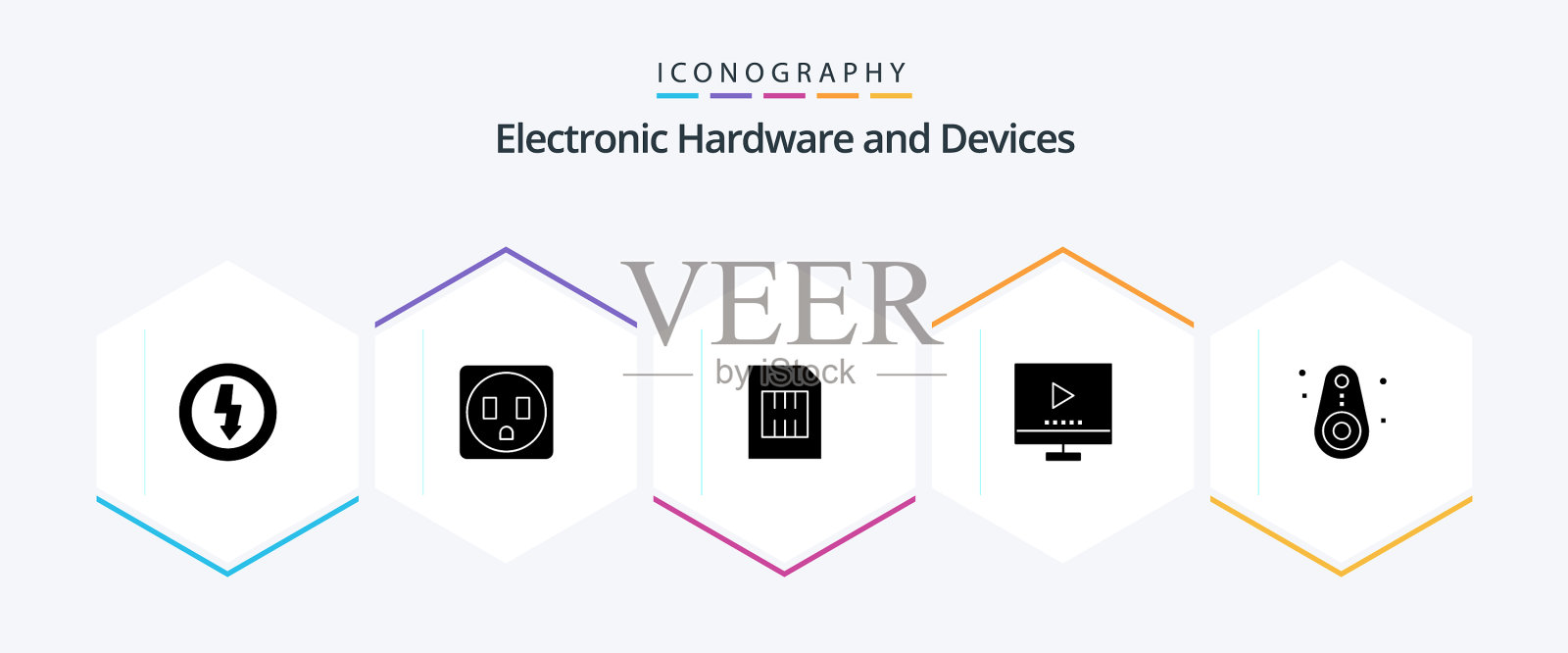 设备图标包包括25个象形文字的设备图标素材