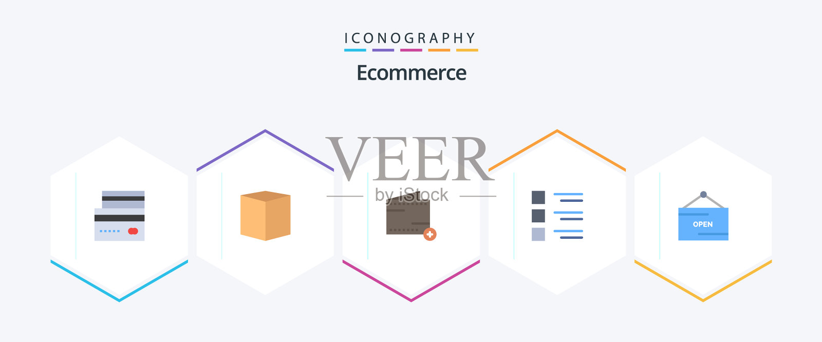电子商务25平图标包包括视图列表e图标素材