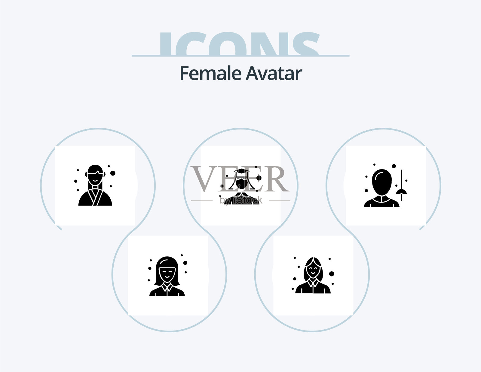 女性头像符号图标包5图标设计图标素材