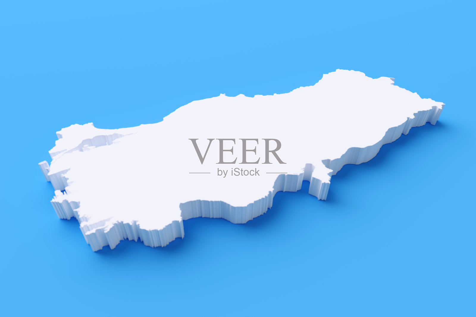 蓝色背景下的土耳其国际边界照片摄影图片