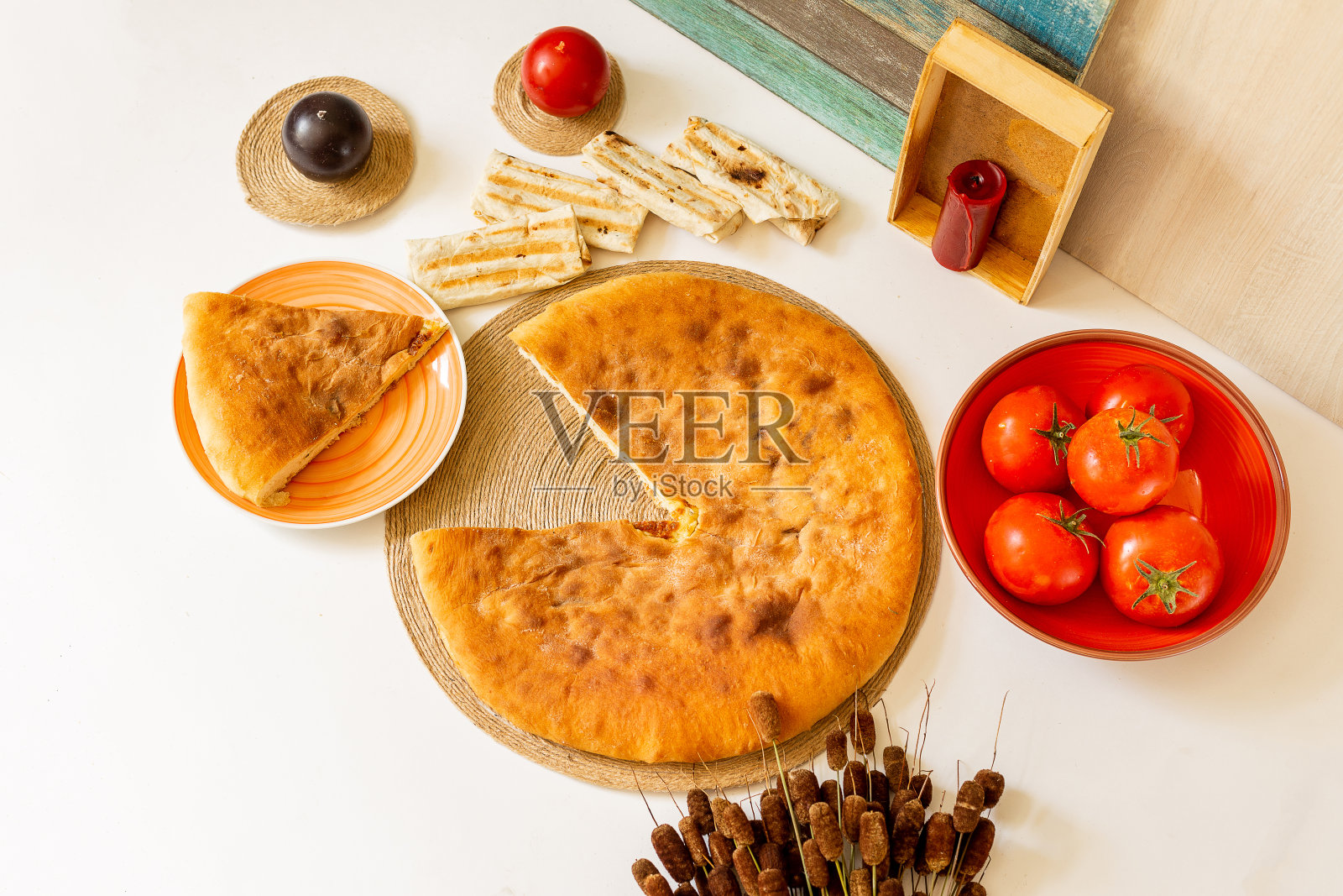 奥塞梯奶酪派照片摄影图片