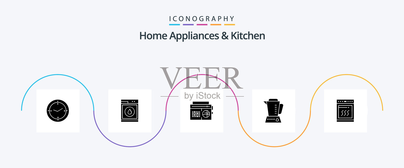 家用电器和厨房符号5图标包图标素材