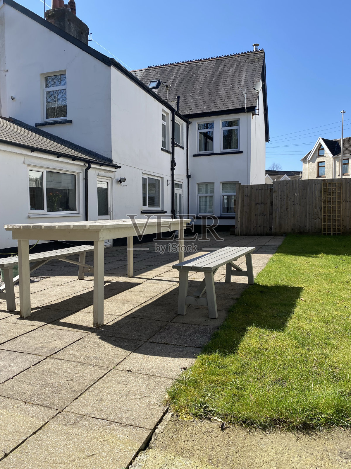 1920年建造的房子的后花园照片摄影图片