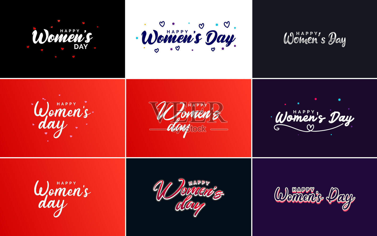 摘要妇女节快乐标志用一个女人的脸插画图片素材