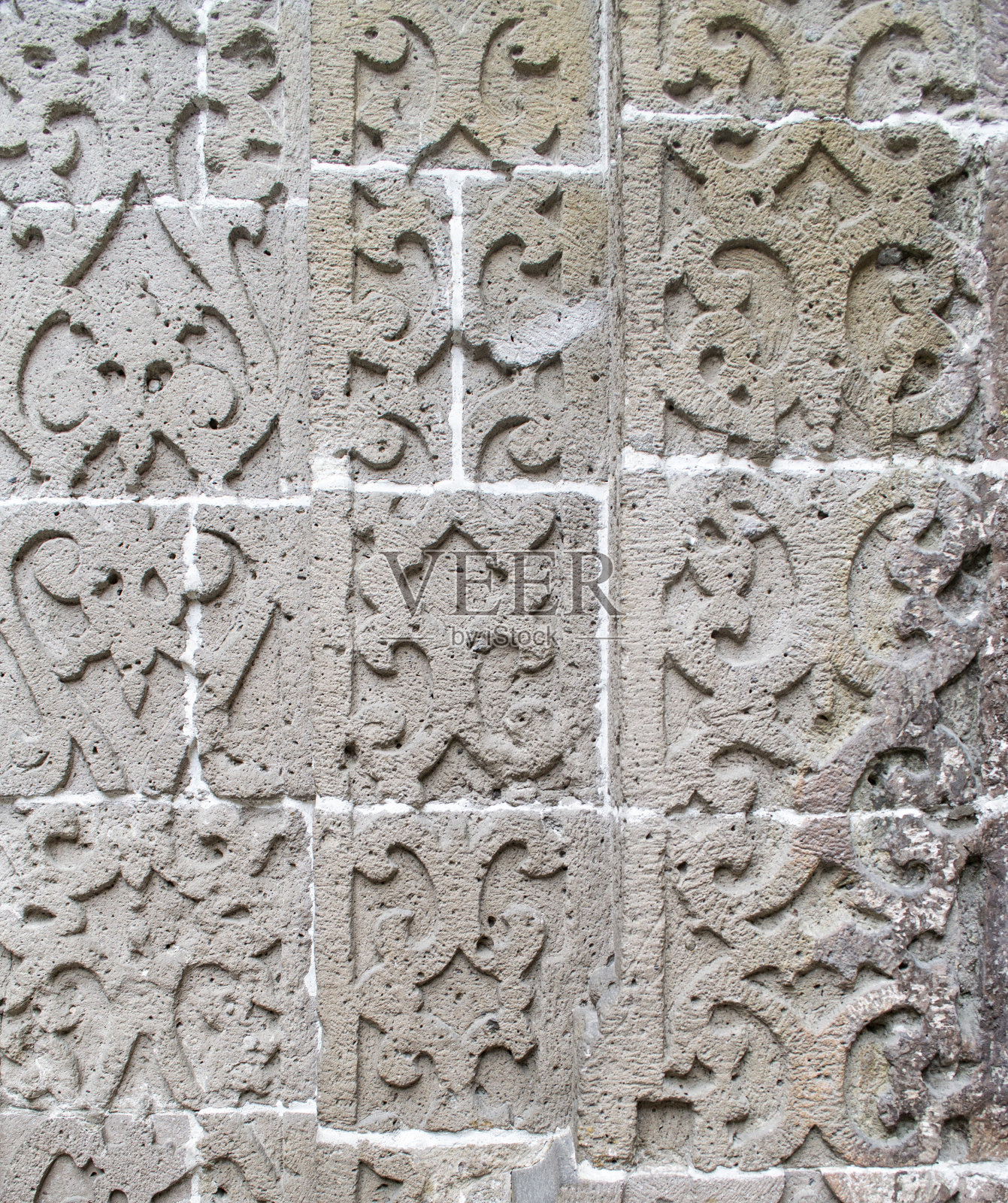 殖民风格的纹理墙。照片摄影图片