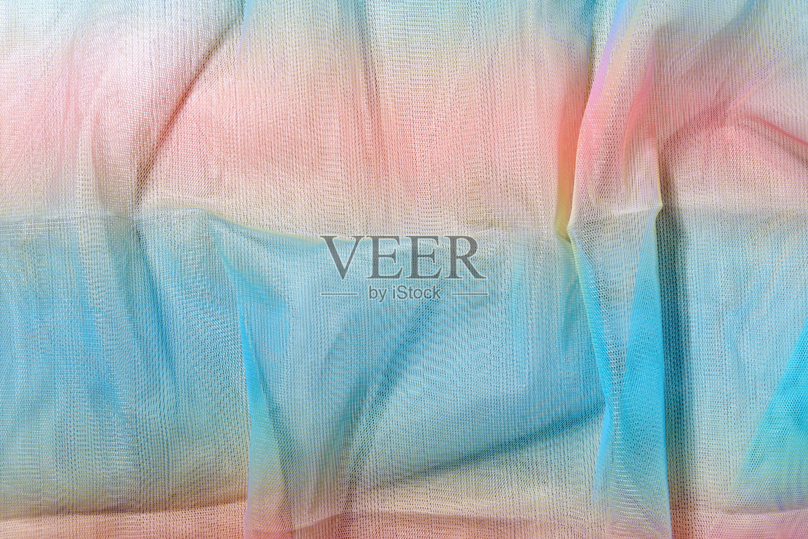 真丝面料透明。蓝色,粉色,红色。捻转面料多色纹理照片摄影图片