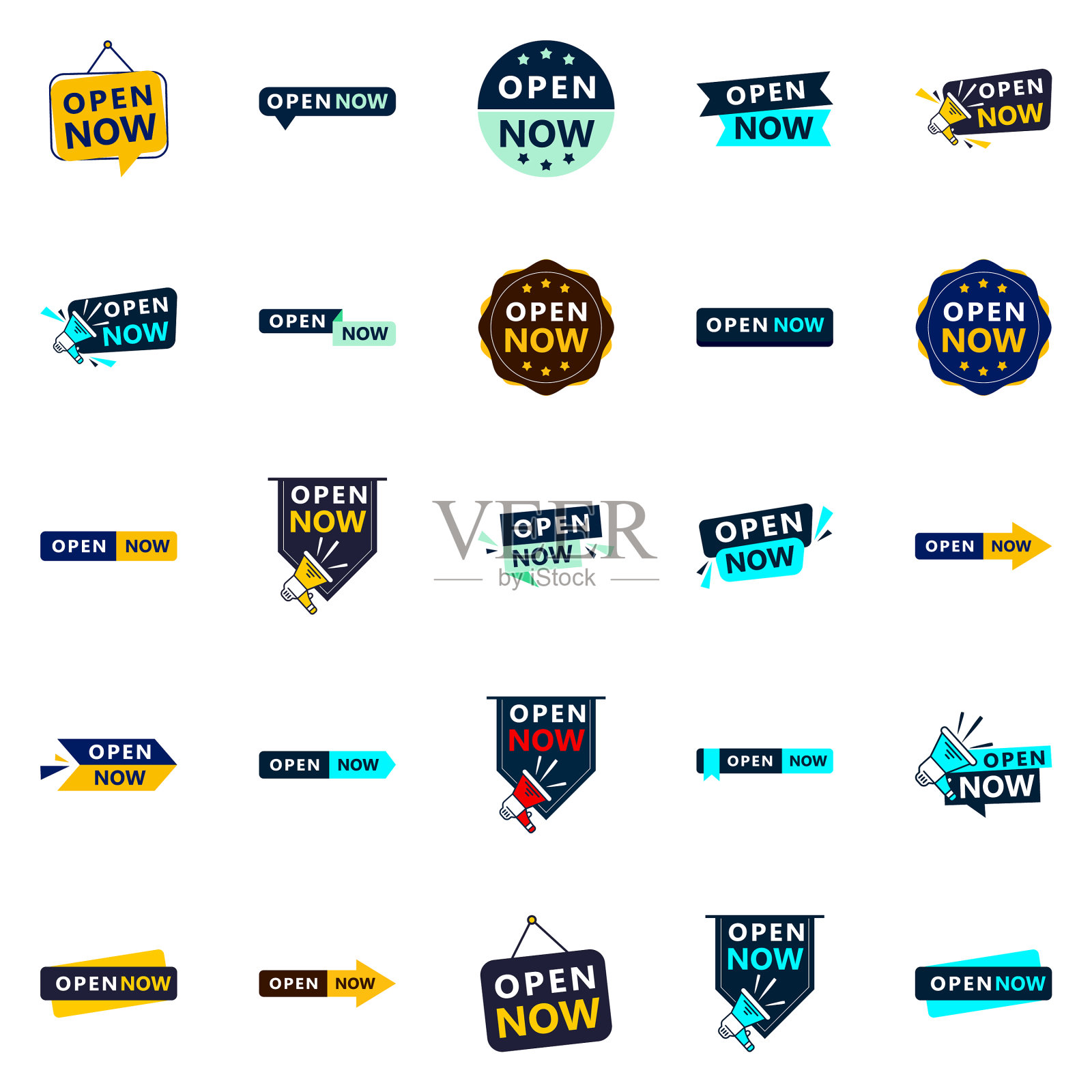 为你的商店开放25个专业横幅插画图片素材