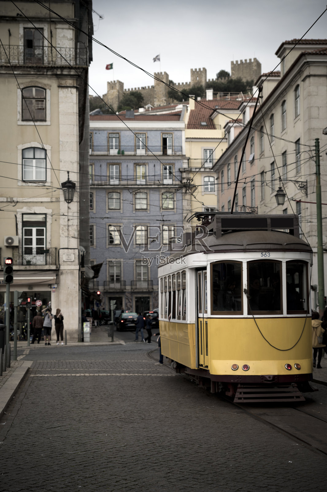 里斯本旧旅游有轨电车照片摄影图片