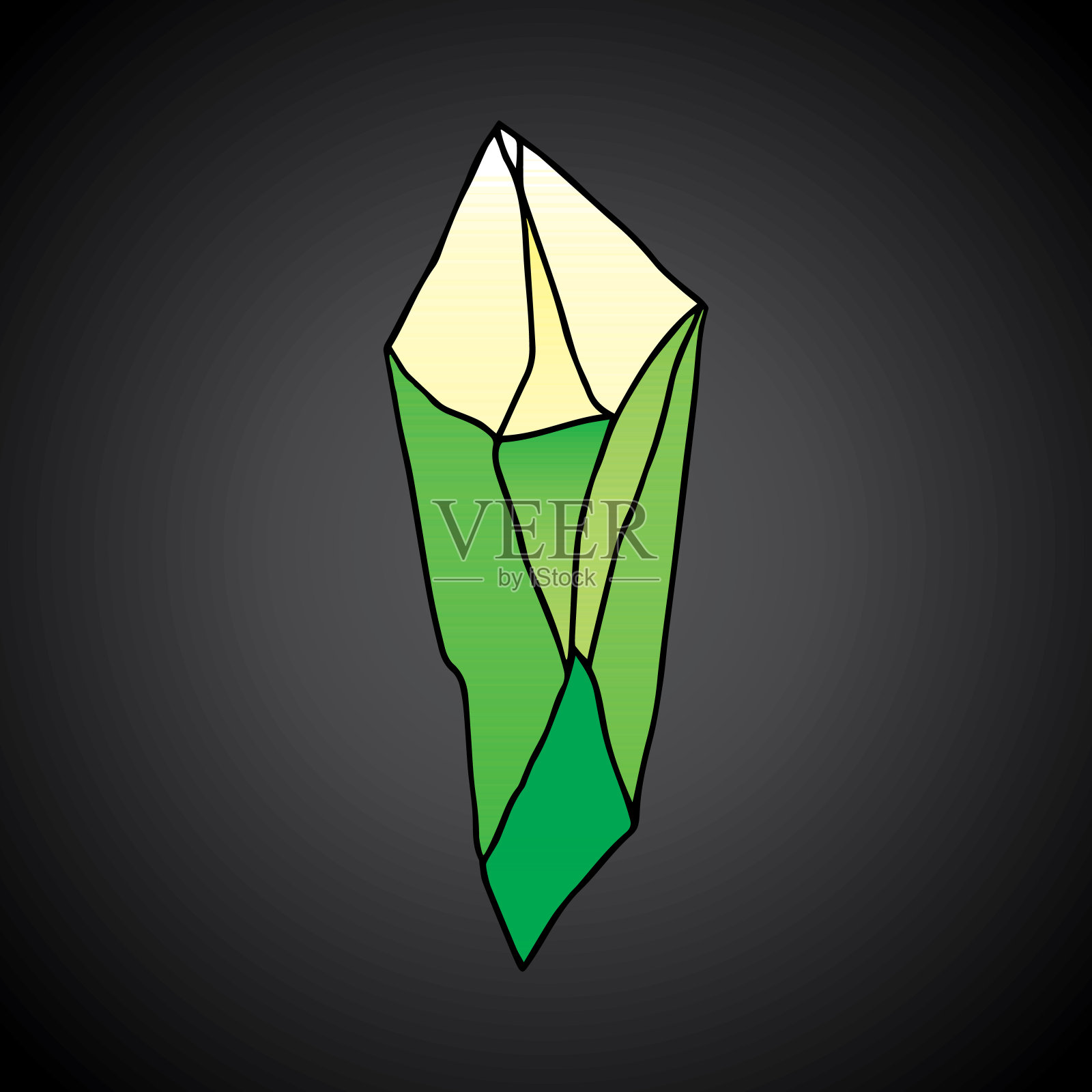 水晶或天然矿物宝石。游戏UI图标。矢量图插画图片素材