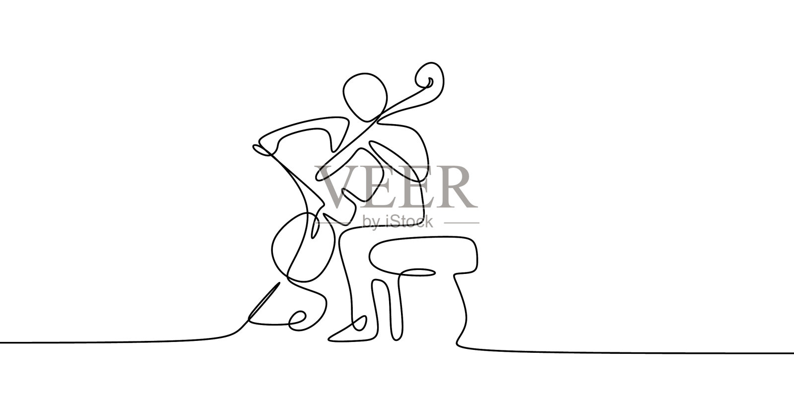 连续画线的人玩设计元素图片