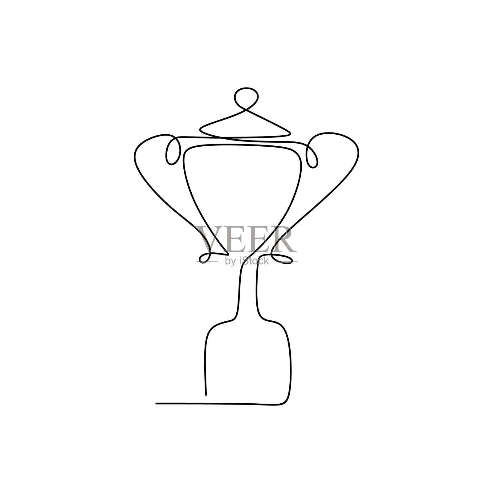 画出连绵不绝的奖状为奖杯设计元素图片