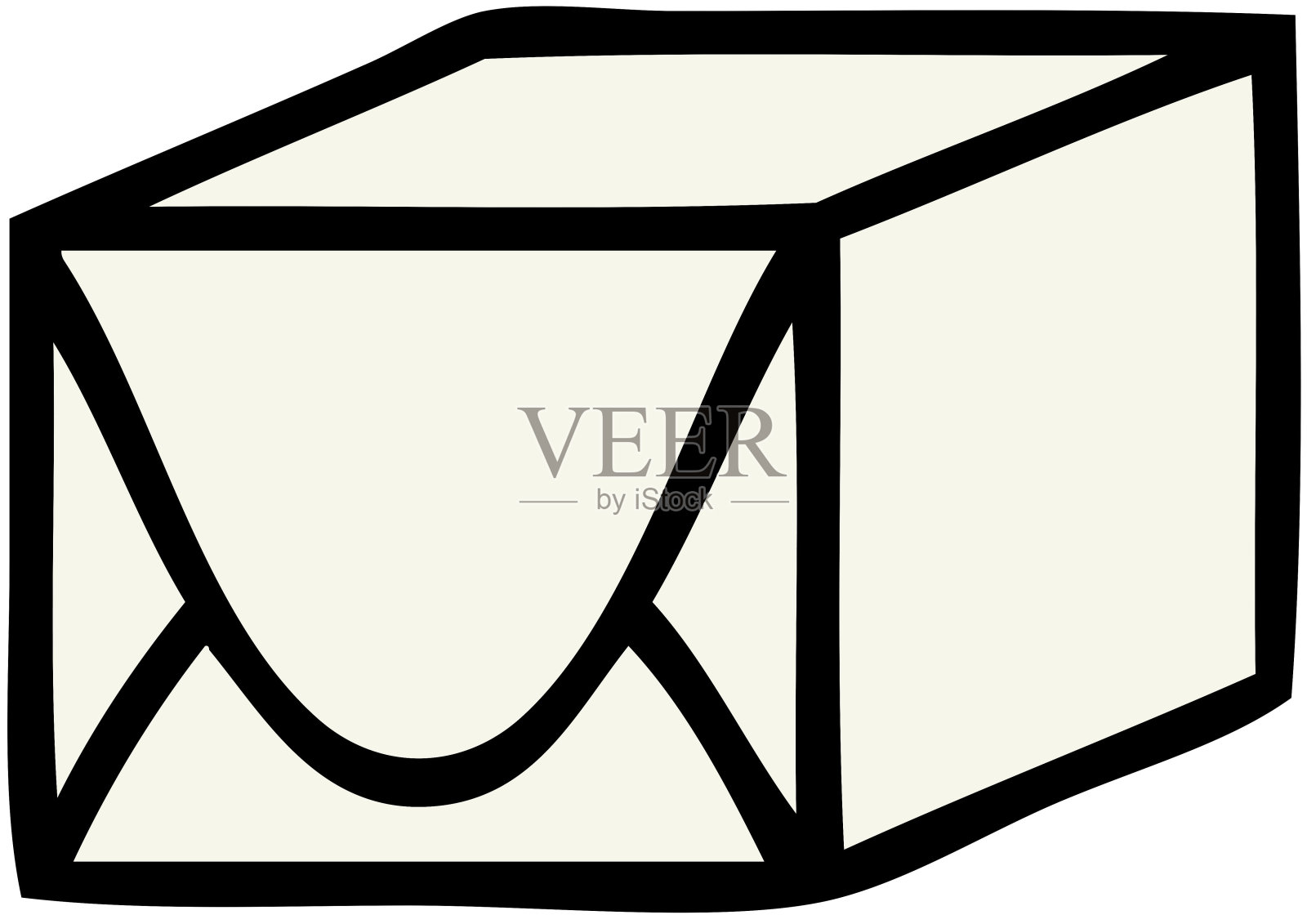 可爱的卡通纸包裹插画图片素材