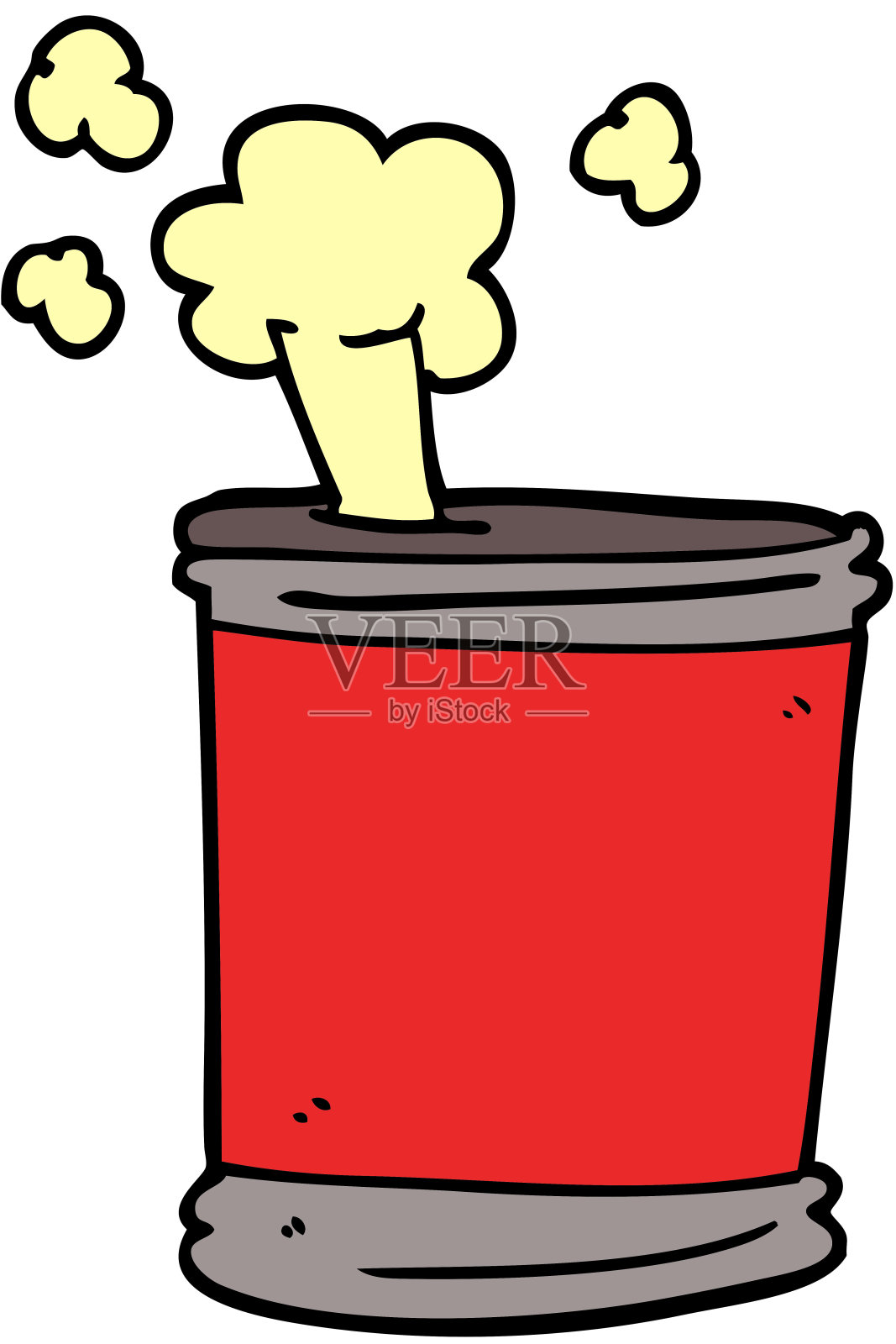 卡通涂鸦啤酒罐插画图片素材