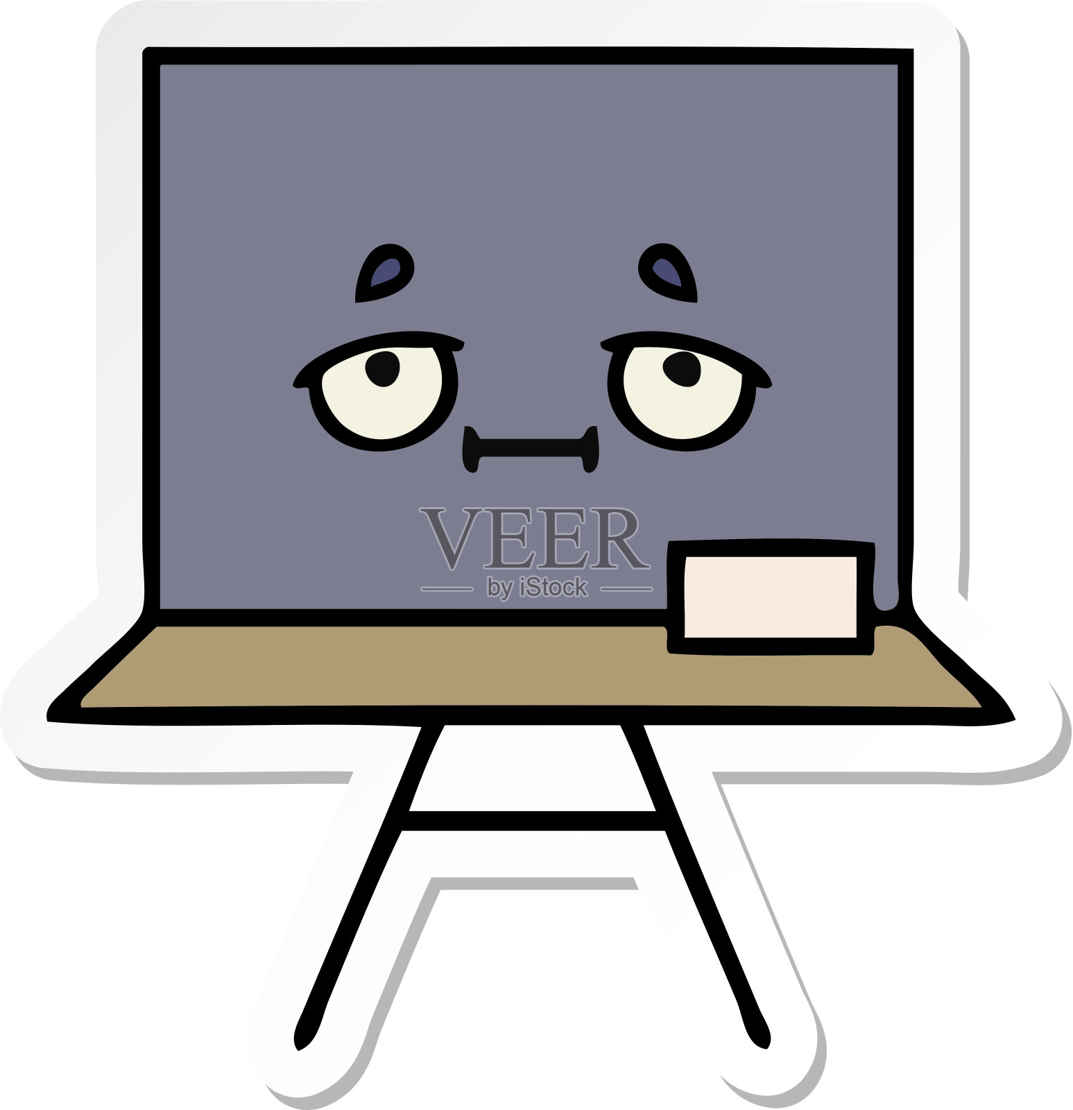 可爱的卡通黑板贴纸设计元素图片