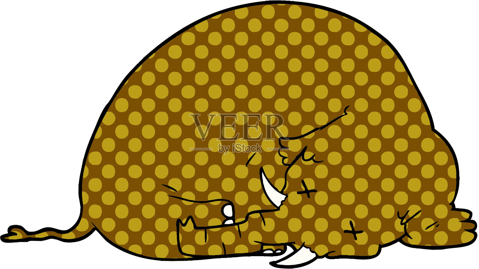 卡通猛犸象插画图片素材