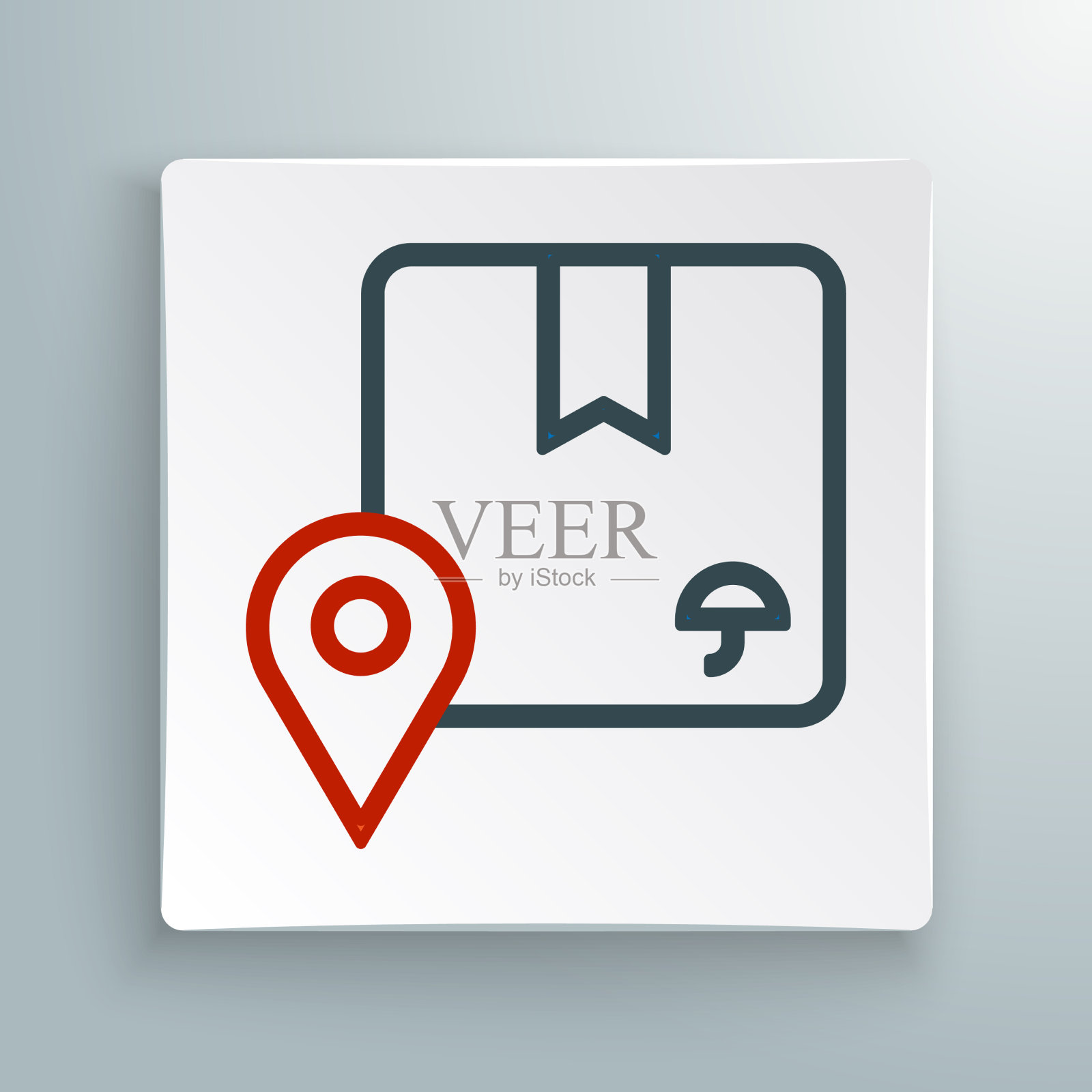 线位置与纸箱图标隔离上图标素材