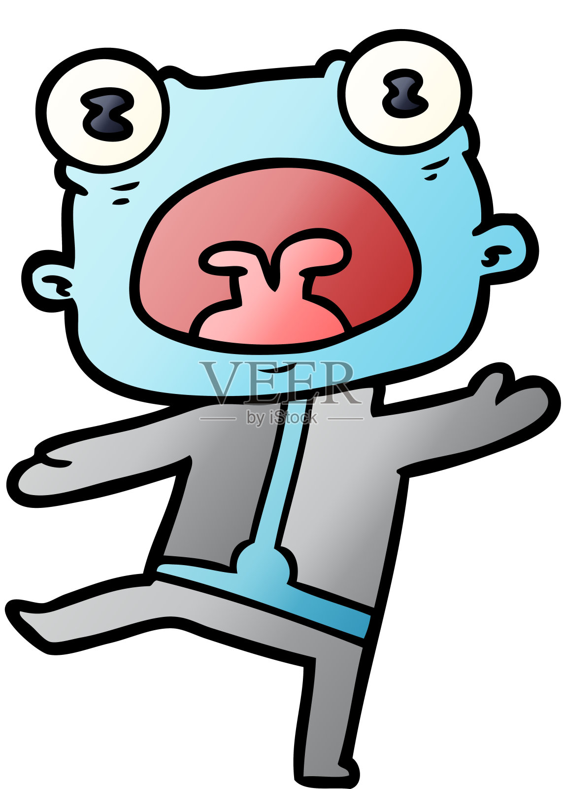 卡通怪异外星人交流设计元素图片