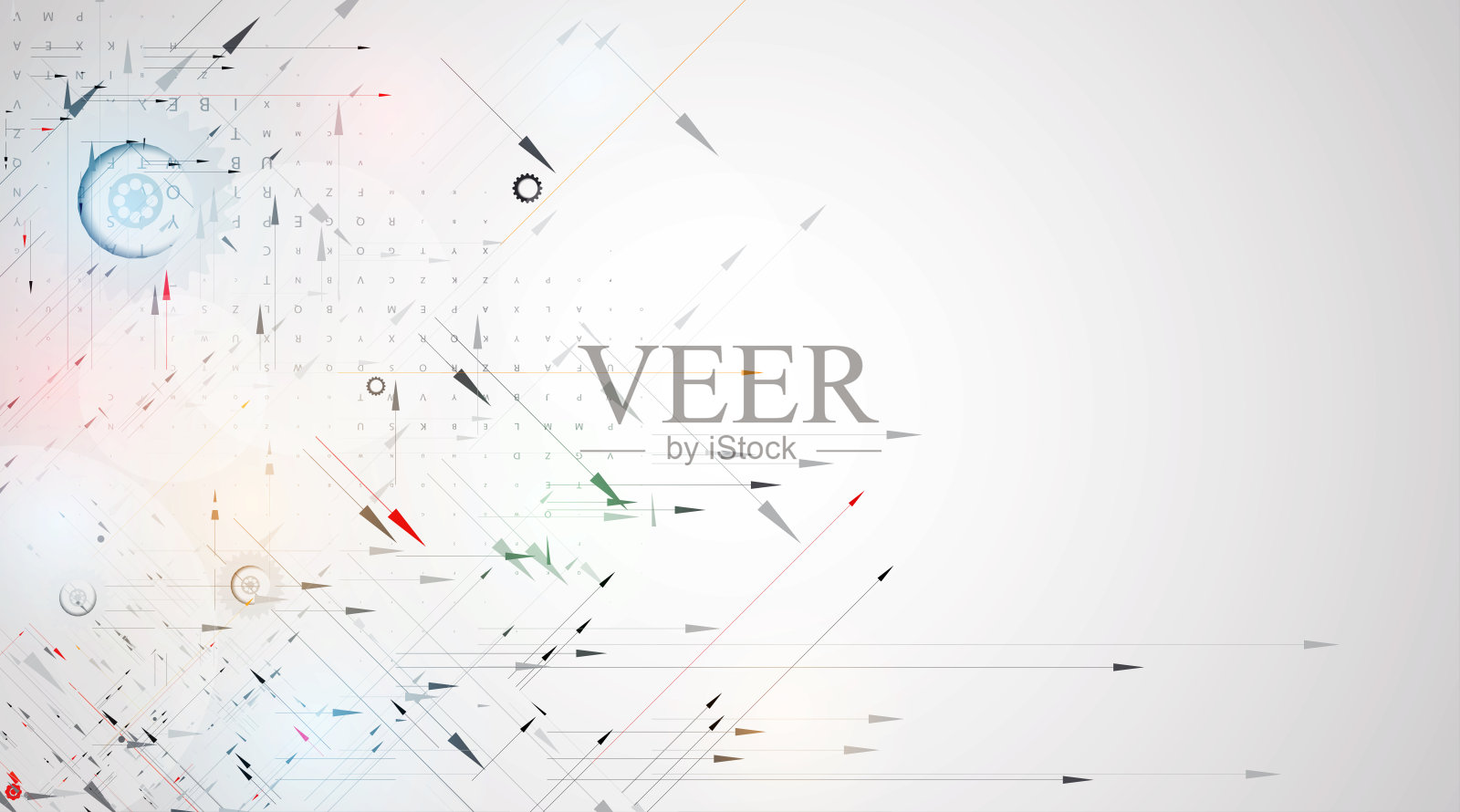 抽象的技术背景。未来技术界面。矢量插图与许多几何形状。插画图片素材