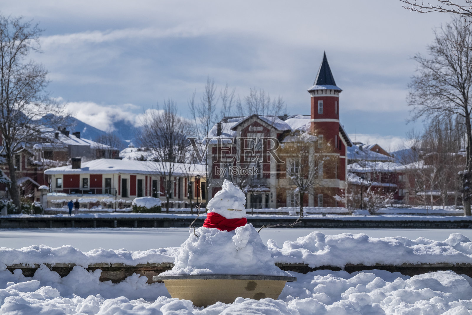 雪人照片摄影图片