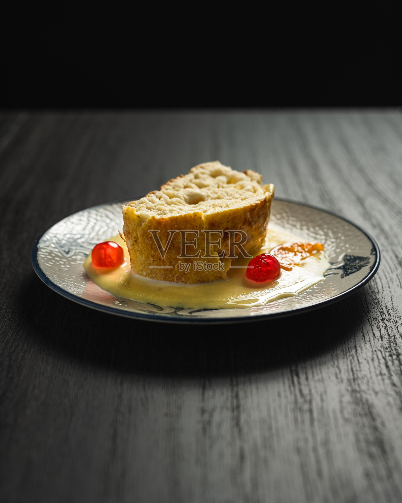 法式樱桃吐司照片摄影图片