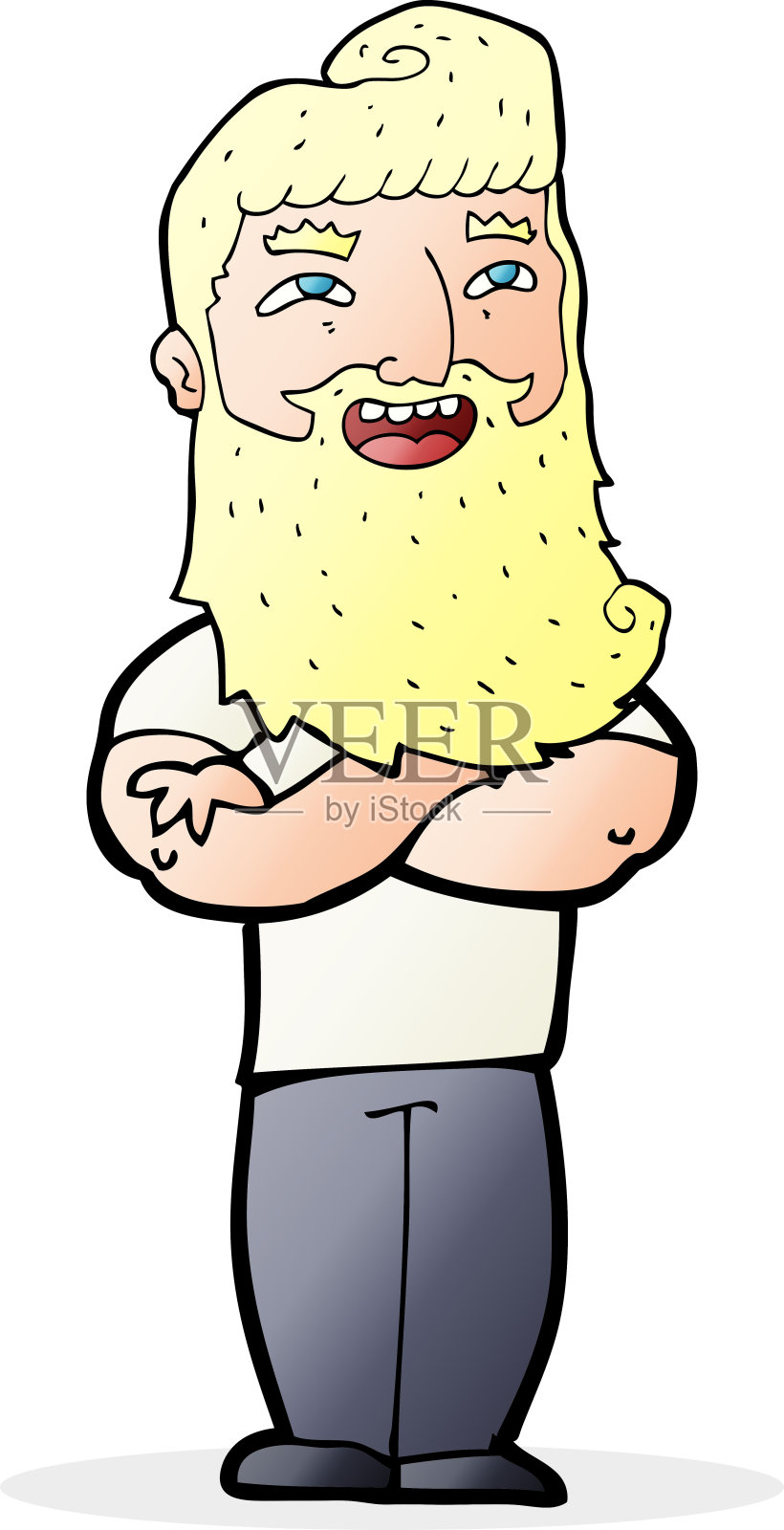 卡通傲人插画图片素材