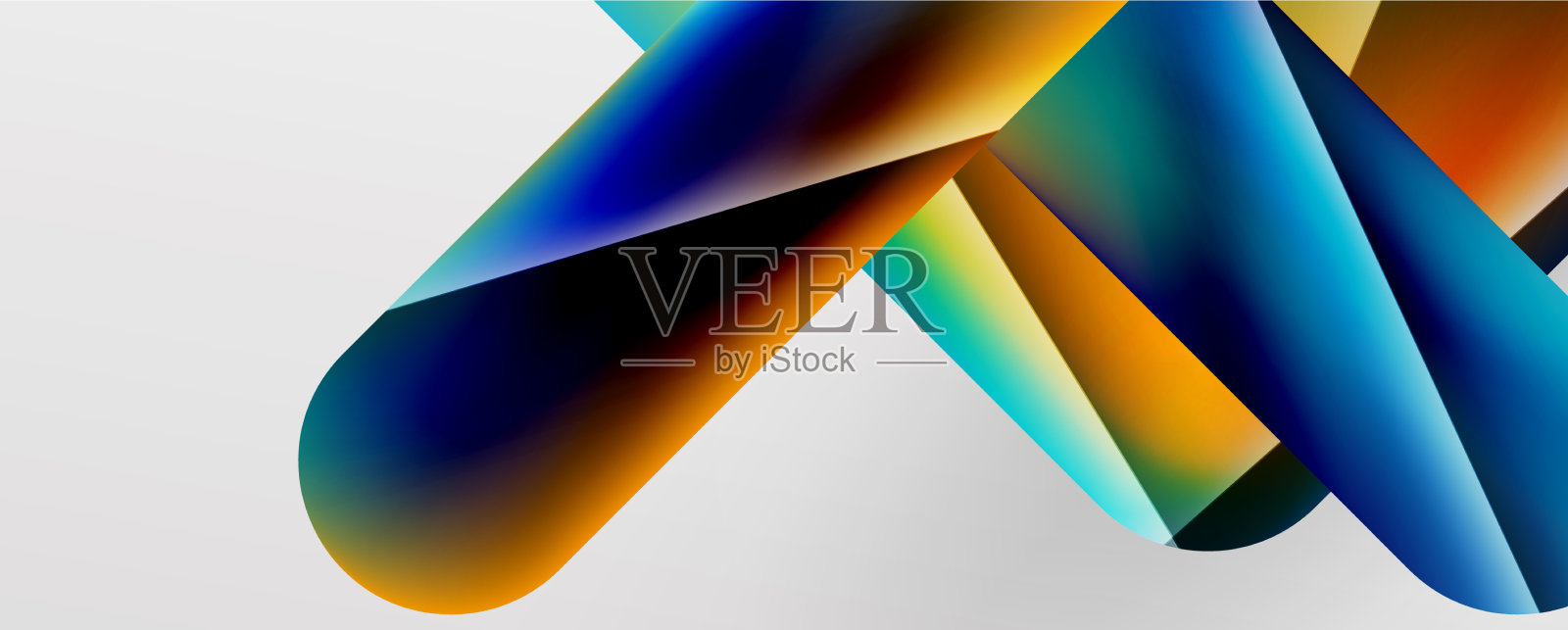 三角形流体颜色梯度抽象背景插画图片素材