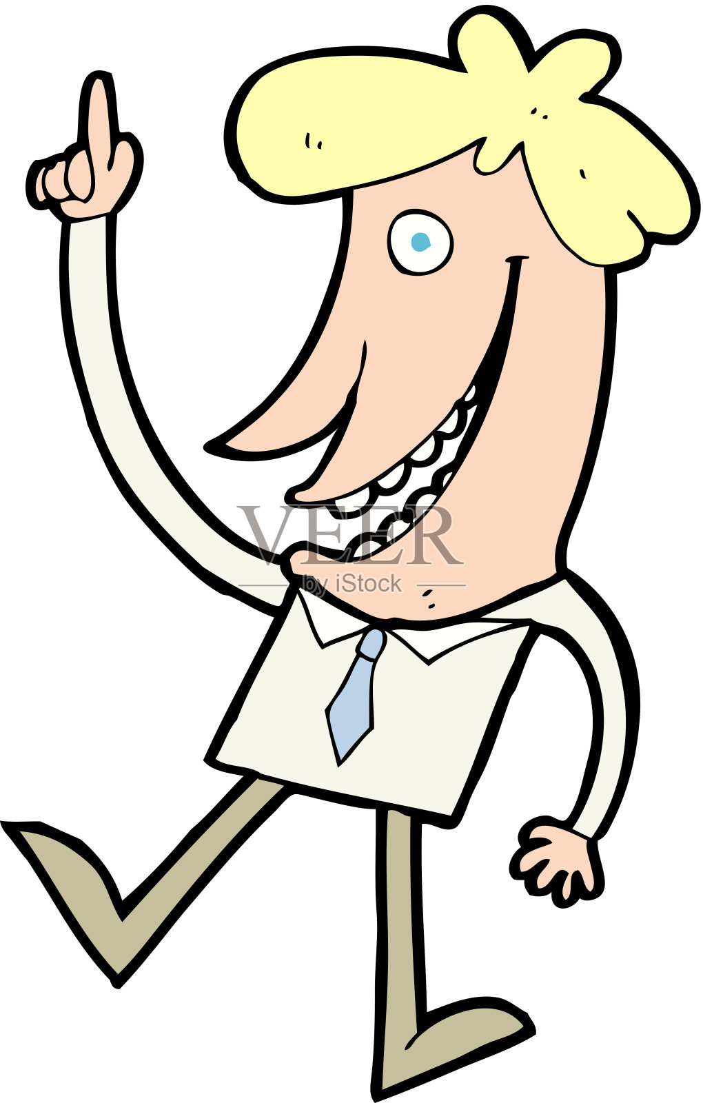 有想法的卡通人插画图片素材