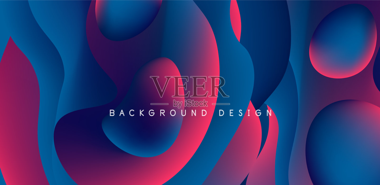 摘要背景流体气泡和波插画图片素材